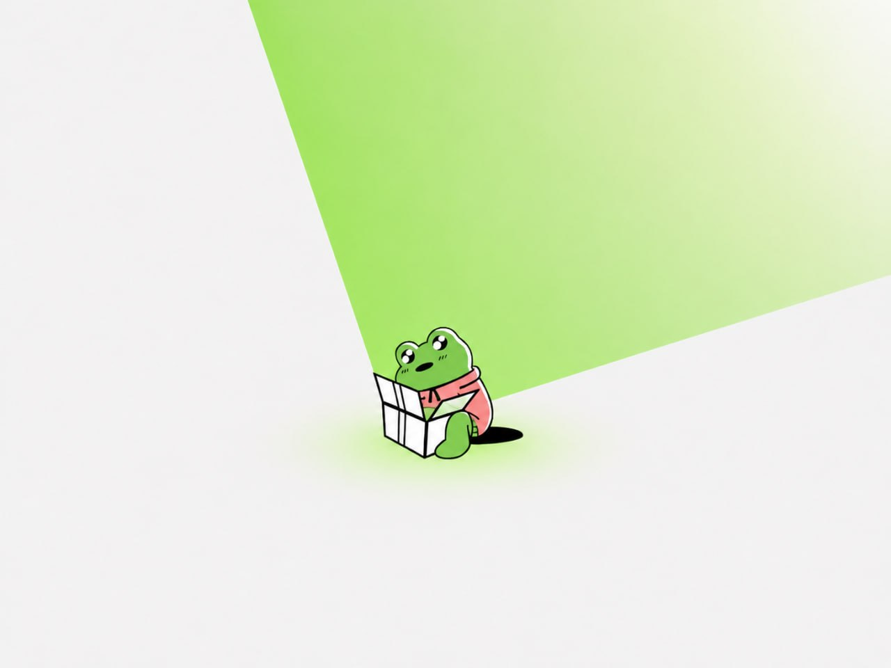 Froggy reading a map